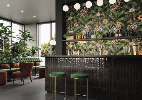 Carrelage noir - Restaurant