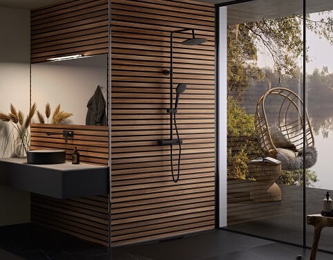 deco salle de bain noire